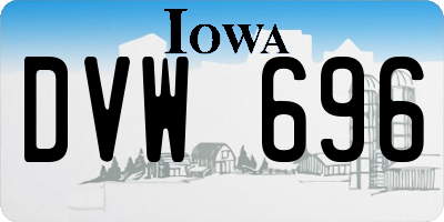 IA license plate DVW696