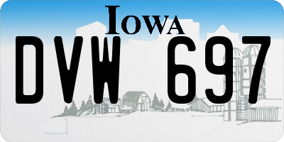 IA license plate DVW697