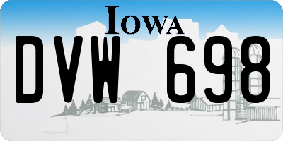 IA license plate DVW698