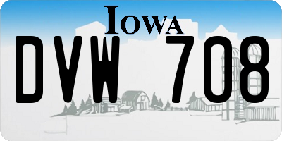 IA license plate DVW708