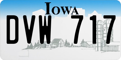 IA license plate DVW717