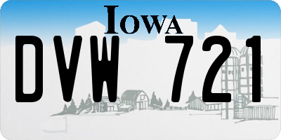 IA license plate DVW721