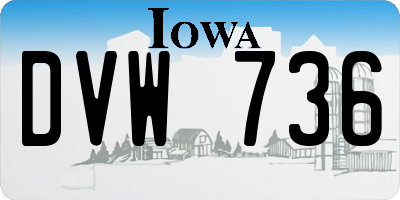 IA license plate DVW736