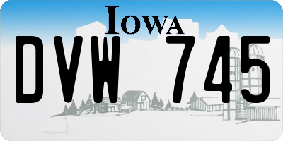 IA license plate DVW745