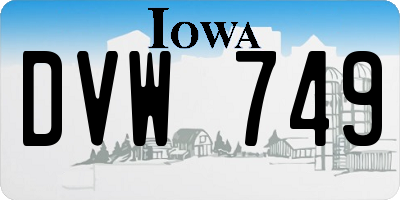 IA license plate DVW749