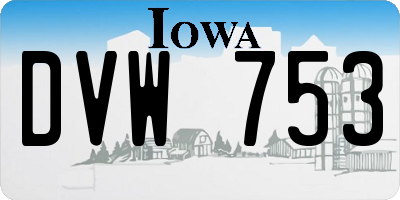 IA license plate DVW753