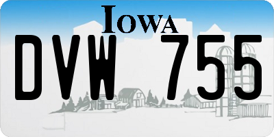 IA license plate DVW755