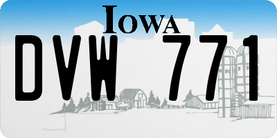 IA license plate DVW771