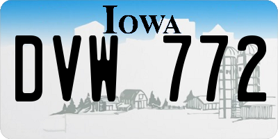 IA license plate DVW772