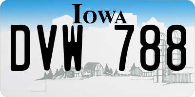 IA license plate DVW788