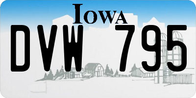 IA license plate DVW795