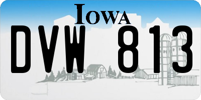 IA license plate DVW813