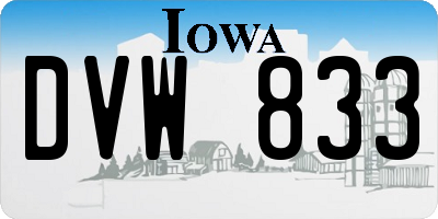 IA license plate DVW833