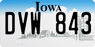 IA license plate DVW843