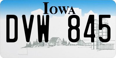 IA license plate DVW845