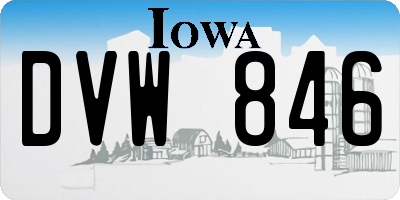 IA license plate DVW846
