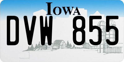IA license plate DVW855
