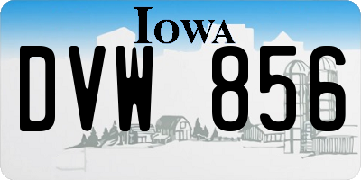 IA license plate DVW856