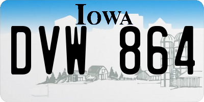IA license plate DVW864