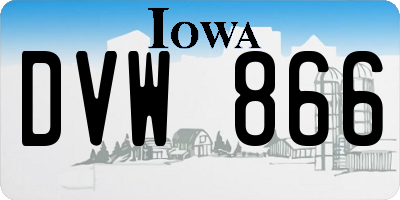 IA license plate DVW866