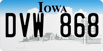 IA license plate DVW868