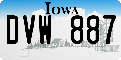 IA license plate DVW887