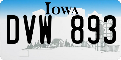 IA license plate DVW893