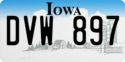 IA license plate DVW897