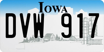 IA license plate DVW917