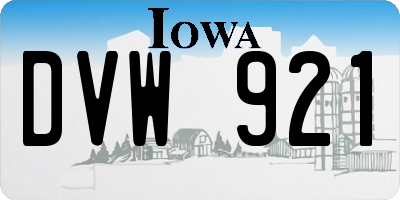 IA license plate DVW921