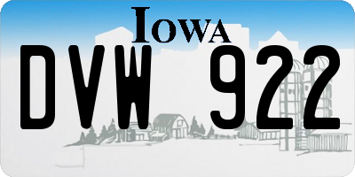 IA license plate DVW922