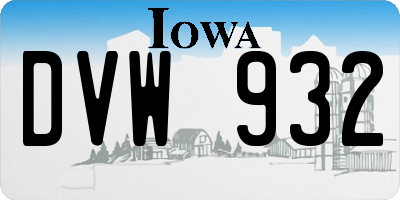 IA license plate DVW932