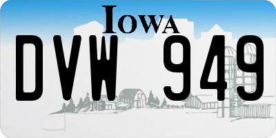 IA license plate DVW949