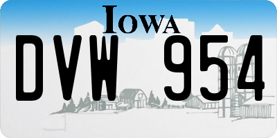 IA license plate DVW954