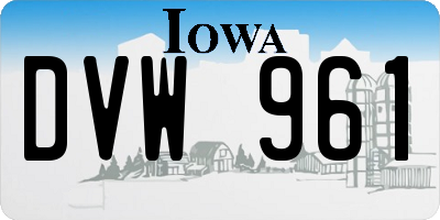 IA license plate DVW961