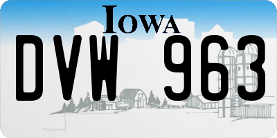 IA license plate DVW963