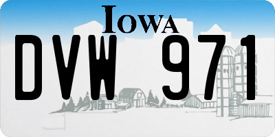 IA license plate DVW971