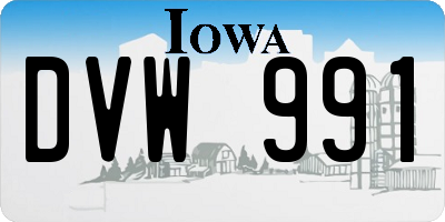 IA license plate DVW991