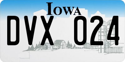 IA license plate DVX024