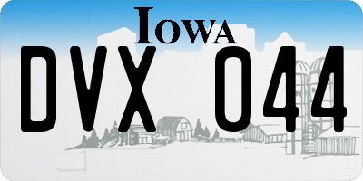 IA license plate DVX044