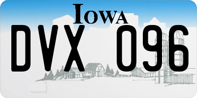 IA license plate DVX096