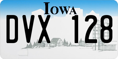 IA license plate DVX128