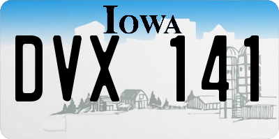 IA license plate DVX141