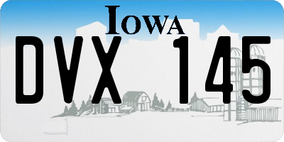 IA license plate DVX145