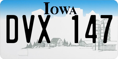 IA license plate DVX147