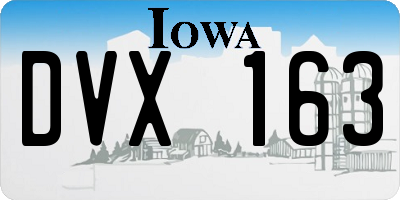 IA license plate DVX163