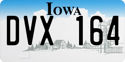 IA license plate DVX164