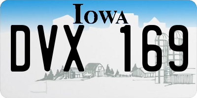 IA license plate DVX169