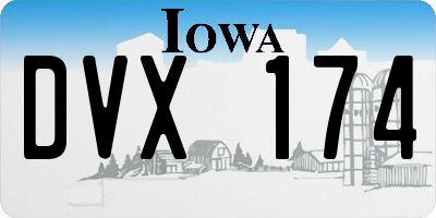 IA license plate DVX174