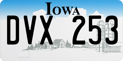 IA license plate DVX253